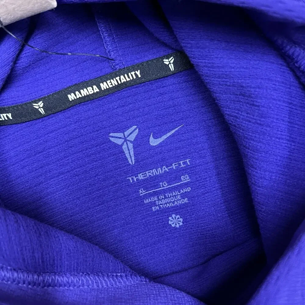 Nike Kobe Hoodie Sz XL Big Kids Court Purple Gold Therma Fit Pullover $52